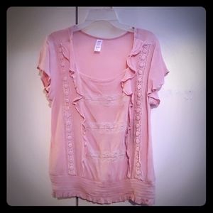 Pink Girls Blouse size 18/20 good condition